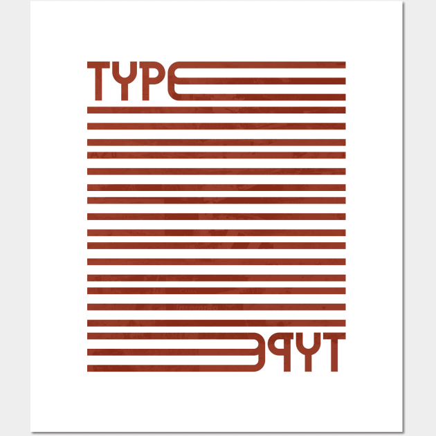 Type Stripes (Red) Wall Art by John Uttley